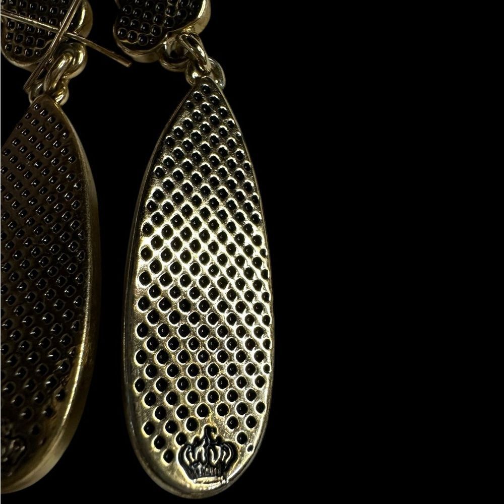 Boho Earrings Crown Premiere Designs Green Stone Drop Faux Moonstone Clover - Picture 5 of 8